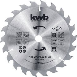Brzeszczot do płyt wiórowych do ręcznej pilarki tarczowej Ø 184 x 16 mm Tarcza tnąca kwb  184 x 16 mm 1 szt.