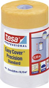 tesa Easy Cover® 4402 Precision Standard Film to sprytne rozwiązanie 2-w-1 ze zintegrowaną taśmą malarską Folia ochronna tesa tesa Easy Cover® 04402-00003-01  (D x S) 33 m x 55 cm 33 m 1 szt.