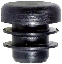 Zaślepka lamelowa do profili okrągłych PB Fastener, 085 0120 699 03, 085 0120 699 03, (Ø x W) 12 mm x 15.5 mm, czarny, 1 szt.