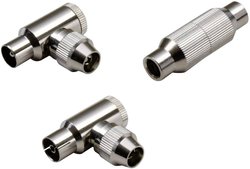 Zestaw złączy koncentrycznych wtyczka koaksjalne, gniazdo koaksjalne śrubowe Średnica: 7.20 mm