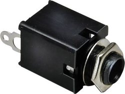 Złącze męskie jack 6,35 mm TRU COMPONENTS 1578867, niklowany, złącze żeńskie do wbudowania pionowego, 1 szt.