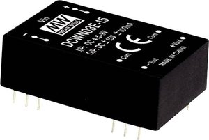 Przetwornica napięcia DC/DC MeanWell serii DCWN03 DIP/DIL24 Case Dual Output stosunek napięcia wejściowego: 2:1 moc: 3 W. Moduł przetwornicy DC/DC Mean Well DCWN03B-12 DCWN03B-12, 3 W, 125 mA, 1 szt.