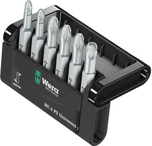 Bity Wera Mini-Check PZ, 50 mm 05056471001, krzyżakowy Pozidriv, stal narzędziowa, 6 szt.