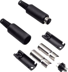 Złącze męskie DIN miniaturowe  0204006 BKL Electronic 0204006 złącze męskie proste Ilość styków: 8  czarny 1 szt.