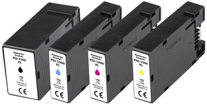 Renkforce Tusz Zamiennik Canon PGI-1500BK XL, PGI-1500C XL, PGI-1500M XL, PGI-1500Y XL Czarny, Cyjan, Magenta, Żółty  atrament Renkforce RF-5706078, 1 szt.