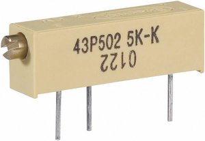 Trymer wrzecionowy precyzyjny Vishay,200 kOhm, 0,75 W, +10 %
