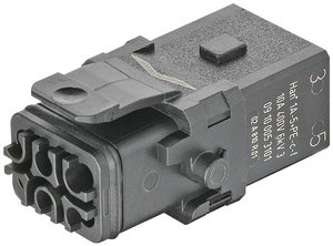 Złącze męskie Harting Han 1A-5+PE-C-f latch 09 10 005 3101, Han® 1A, 1 szt.