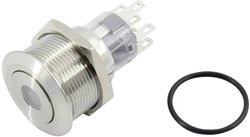 Przycisk TRU COMPONENTS TC-GQ22-A-22D/B/12V/S203 1602495, 22 mm, 250 V, 5 A, 1 szt.