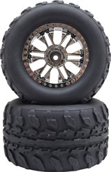 Koło kompletne Reely RE-6592455 1:10 Monstertruck tytanowy 2 szt.