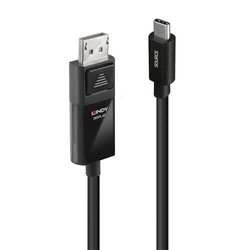 Lindy 43341 Adapter kabla wideo 1 m USB Type-C DisplayPort, czarny Kabel USB-C® LINDY 43341 43341, 1 m