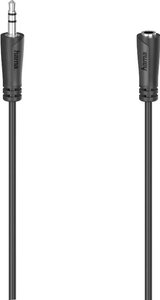 Przedłużacz audio Hama, wtyk jack 3,5 mm - gniazdo, stereo, 5,0 m Przedłużacz Jack Hama 00205121  5 m