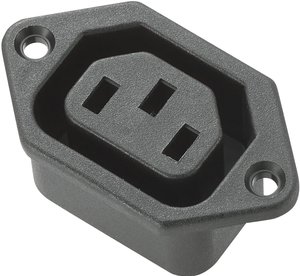 Złącze męskie IEC TRU COMPONENTS 715185, styki: 3, 250 V, 10 A, 1 szt.