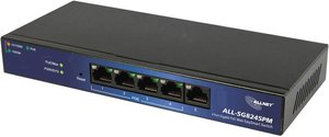 ALLNET ALL-SG8245PM zarządzalny Gigabit Ethernet (10/100/1000) wsparcie przez Ethernet (PoE), czarny przełącznik sieciowy Allnet ALL-SG8245PM Switch sieciowy 5 Portów 1000 MBit/s funkcja PoE