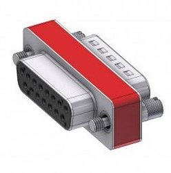 Adapter D-SUB Deltron Connectors DFA15P/15S/2FP102 UN złącze męskie D-SUB 15-pin - złącze żeńskie D-SUB 15-pin