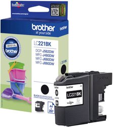 Brother atrament LC-221BK Czarny LC221BK Brother atrament LC-221BK tusz oryginalny Czarny LC221BK