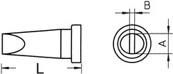 Grot lutowniczy Weller LT-A, T0054444099 Kształt dłuta, prosty, 1.6 mm, 1 szt.