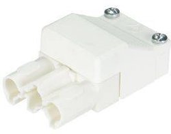 Część gniazda kompaktowego Wieland 93.731.3250.0, 3-bieguny, O 6,5-8,3 mm, 1.5 mm2, biał