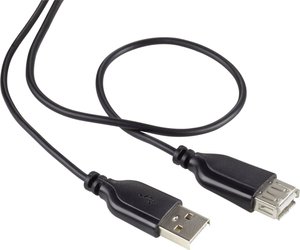 Kabel USB Renkforce, USB 2.0, Złącze męskie USB-A, Złącze żeńskie USB-A, 1.00 m