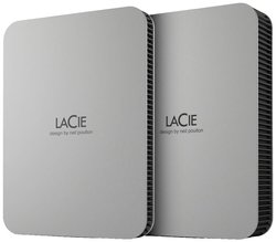 LaCie MOBILE DRIVE V2 Moon 2 TB 2,5&quot, Przenośny zewnętrzny dysk twardy Mac i PC Moon Silver Zawiera 3-letnią usługę Rescue Data Recovery Services w celu odzyskania danych LaCie Mobile Drive 2000 GB  Zewnętrzny dysk twardy 6,35 cm (2,5'') USB-C® USB 3.