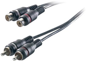 Kabel audio, Cinch SpeaKa Professional SP-1300380, 2x złącze M cinch na 2x złącze Ż cinch, 3 m, czarny