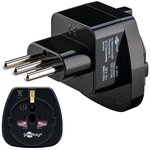 Przejściówka, adapter podróżny, wtyczka Włochy, kolor czarny