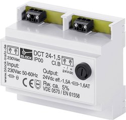 Nieregulowany zasilacz DC Block DCT 24-2,5 DCT 24-2,5  24 V/DC 2.5 A 60 W Ilość wyjść:1 x