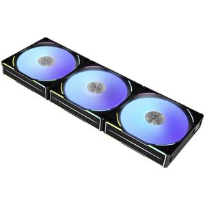 Wentylator Lian Li UNI FAN AL120 V2 ARGB PWM, opakowanie 3 szt. wraz z kontrolerem - 120 mm, czarny Lian Li UNI FAN AL120 V2 ARGB PWM Wentylator do obudowy PC czarny (S x W x G) 120 x 120 x 28 mm