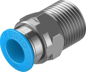 Łącznik prosty FESTO QS-3/8-10    Średnica rury: 10 mm  Rozmiar gwintu: R3/8 1 szt.