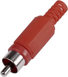 Złącze męskie RCA/Cinch TRU COMPONENTS 1567394, niklowany, złącze męskie proste, 1 szt.