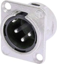 Złącze żeńskie montażowe XLR Neutrik NC3MDL1, 3-pin