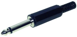 Złącze męskie jack 6,35 mm TRU COMPONENTS 1559773, CuZn, niklowany, złącze męskie proste, 1 szt.