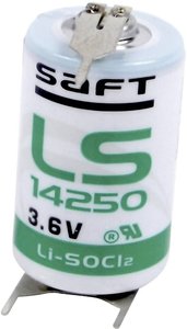 Bateria 1/2 AA Saft LS142503PFRP, 3.6 V, 1200 mAh, litowe, U-piny do lutowania, 1 szt.