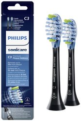 Główki szczoteczki Philips Sonicare Premium Plaque Defense, czarne, 4 sztuki, HX9042 / 33 Końcówki wymienne do szczoteczek do zębów Philips Sonicare HX9042/33, 2 szt.