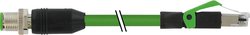 M12 szt. 0° / RJ45 szt. Ekranowany 0°, Ethernet PUR 2xAWG22 ekranowany, UL, CSA+Schienk. 7,5m Złącze konfekcjonowane czujnika/aktuatora Murr Elektronik 7000-44711-7960750, 7.50 m, 1 szt.