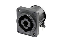 Złącze męskie głośnikowe Neutrik Speakon NL4MDXX-H-3, złącze żeńskie z kołnierzem, wyjście kątowe, 1 szt.