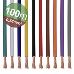 Asortyment splotów Quadrios 22CW003, 1 x 0.34 mm², 1 zest., biały, niebieski, brązowy, pomarańczowy, zielony, żółty, szary, fioletowy, czarny, czerwony