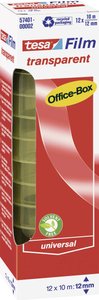 przezroczysta taśma samoprzylepna tesafilm® - o uniwersalnym zastosowaniu, silna przyczepność Taśma samoprzylepna tesa  57401-00002-03 OFFICE-BOX (D x S) 10 m x 12 mm 10 m 12 szt.