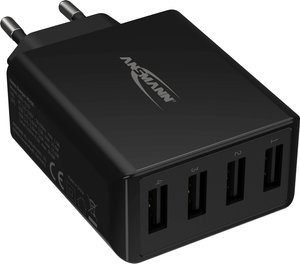 Ansmann HomeCharger HC430 Ładowarka USB 30 W gniazdo Maksymalne natężenie wyjściowe 6000 mA Ilość wyjść: 4 x złącze żeńskie USB-A 2.0