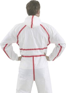 Kombinezon ochronny 3M 4565L, Rozmiar ubrania: L, biały, czerwony