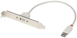 Przejściówka, adapter USB LINDY 33123, [1x złącze męskie USB-A 1.1 - 1x złącze żeńskie USB-A 1.1]