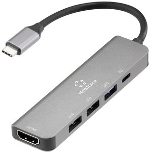 Renkforce  RF-DKS-903 5-in-1  Stacja dokująca USB-C®  Odpowiedni dla marki: uniwersalny    zasilanie USB-C®