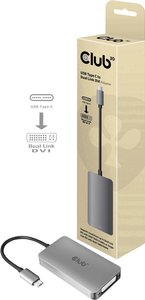 adapter USB-C, DVI club3D CAC-1510 CAC-1510, [1x złącze męskie USB-C - 1x złącze żeńskie DVI 29-pin]