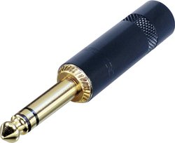 Złącze męskie jack 6,35 mm NYS228BG Rean AV NYS228BG złącze męskie proste Ilość styków: 3 stereo czarny 1 szt.