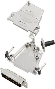Zestaw listew męskich D-Sub TRU COMPONENTS TCD45ZF25DMPK 7709780, rzędy: 2, styki: 25, 45 °, 1 szt.