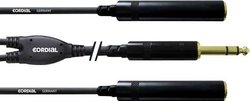 adapter Cordial CFY0.3VKK [1x złącze męskie jack 6,3 mm - 2x złącze żeńskie jack 6,3 mm] 30.00 cm