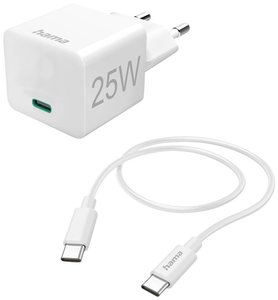 Hama Mini 25W Ładowarka USB 25 W dom, gniazdo Maksymalne natężenie wyjściowe 3000 mA Ilość wyjść: 1 x USB-C