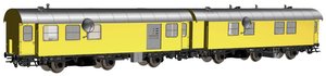 Wagon osobowy Piko H0 55918 H0 XP zestaw 2 mieszkań mieszkaniowo-warsztatowych. 3yg budowa kolei DB AG