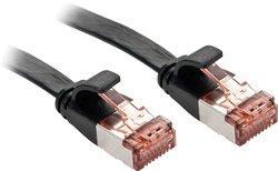 Kabel LAN LINDY 47571, 1 szt., RJ45, CAT 6, U/UTP, 1.00 m, czarny