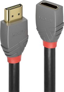 Przedłużacz HDMI LINDY Anthra Line 36475, pozłacane styki, 0.50 m