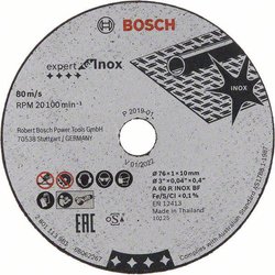 Tarcza tnąca Expert do Inox A 60 R INOX BF, 76 mm, 10 mm, 1 mm Bosch Accessories 2608601520